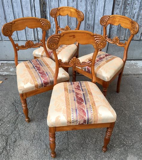 Gather around the table with comfortable dining room chairs. Set of 4 19th Century Biedermeier Dining Room Chairs ...