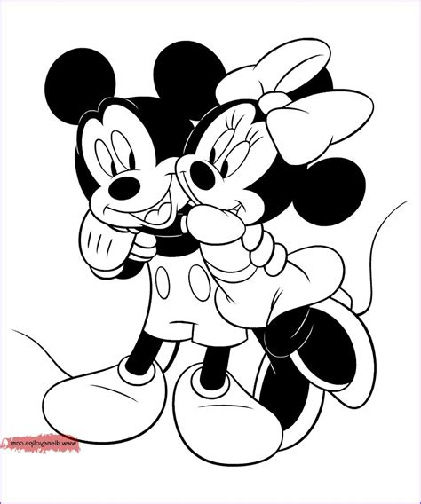 Birthday minnie mouse coloring page; Mickey Mouse And Minnie Coloring Pages Coloring Home in ...