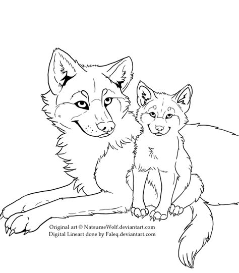 Search through 623,989 free printable colorings at getcolorings. Free Wolf and Puppy Lineart by Faleq on DeviantArt | Wolf ...