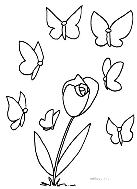 Torna all'indice disegni da colorare. Disegni Da Colorare Farfalla Sul Fiore