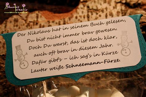 Schneemannsuppe eine susse ideen zu weihnachten from www.diehexenkueche.de. Blumis - kreativ Blog: Schneemann-Fürze
