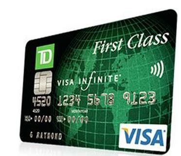 Td bank's simple line of consumers and business credit cards allows them to expand their market to the rest of the united states. Canadian Rewards: TD First Class Travel Visa: Get travel value of up to $325