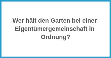 Check spelling or type a new query. Wer hält den Garten bei einer Eigentümergemeinschaft in ...