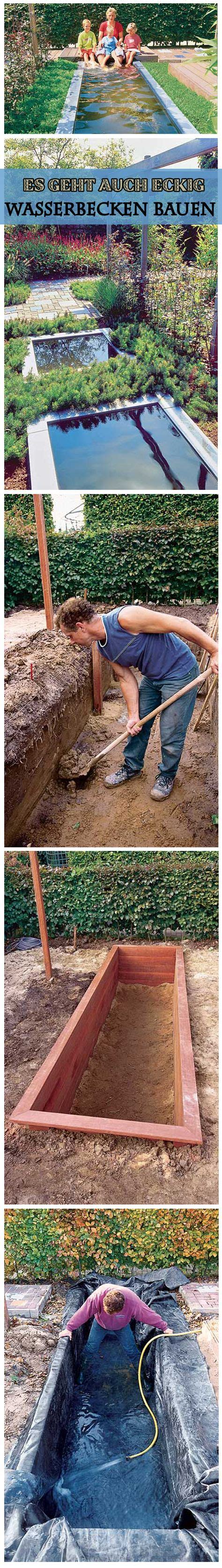 Im modernen, geometrisch geplanten garten wirkt ein klassischer organisch angelegter teich wie ein fremdkörper. Wasserbecken | selbst.de | Wasserbecken garten, Garten ...