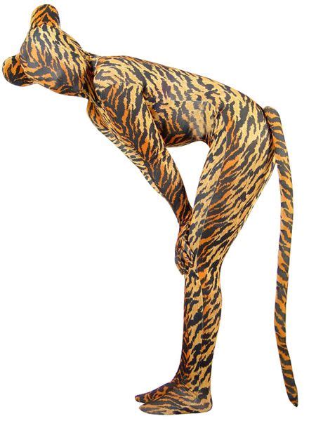 Pornstar strips in tiger catsuit. Tiger Spandex Zentai Suit Halloween Animals Lycra Spandex ...