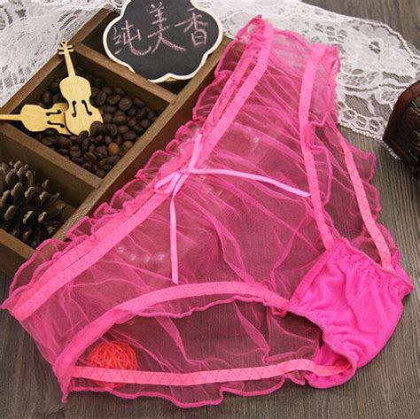 Cute transparent lace panties comfort is more important than its appearance. 2018 Fashion Women Girls Transparent Panties Ruffles Candy ...