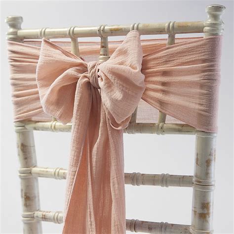 Shop with afterpay on eligible items. CHEESECLOTH SASH DUSKY PINK - Chair Cover Depot UK