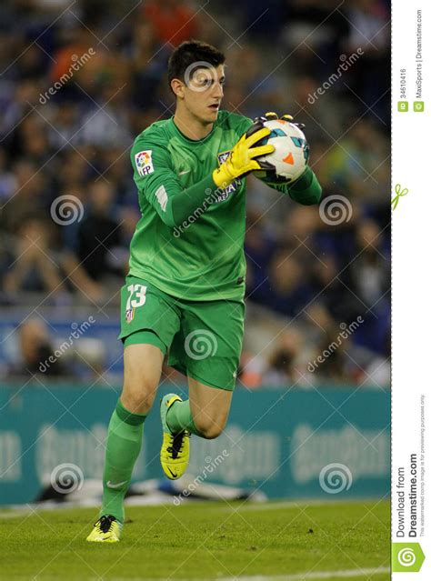 Im saisonfinale reichte ein 1:1 beim fc barcelona. Thibaut Courtois Von Atletico Madrid Redaktionelles Foto ...