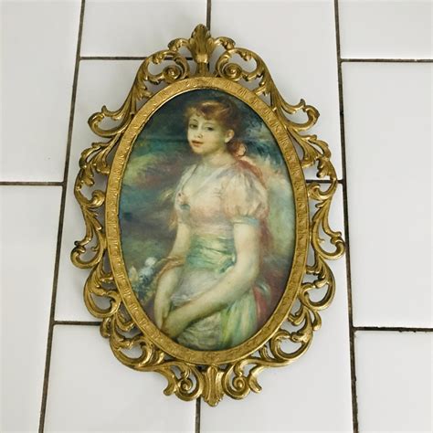 Maybe you would like to learn more about one of these? Vintage wall decor miniature Young Girl made in Italy gold ...