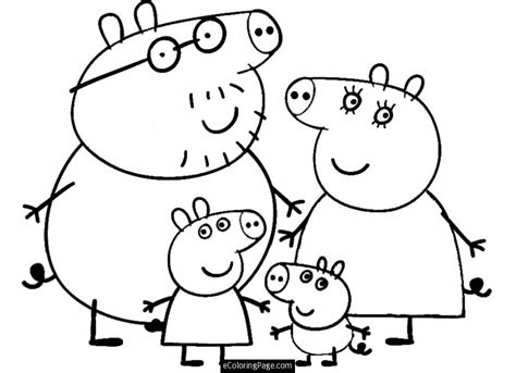 Peppa and her friends, mom, dad and brothers. Free Printable Peppa Pig Coloring Pages, Download Free ...