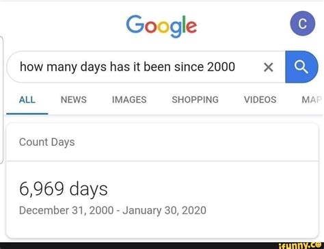 Both calculators can deal with business days and holidays. How many days has it been since 2000 x E ALL NEWS IMAGES ...