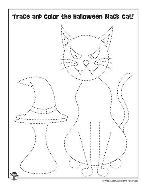 Alphabet letters tracing for preschoolers. Halloween Black Cat Tracking Worksheet for Preschoolers ...