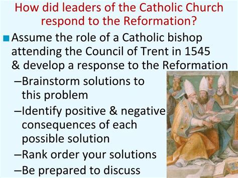 The protestant reformation was a huge movement that led to many christians splitting from the catholic church. PPT - During the Protestant Reformation, religious ...