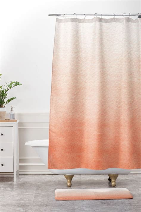 Peach couture two tone decorative royal gramercy panels curtains. Peach Ombre Shower Curtain And Mat Social Proper | Ombre ...