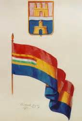 De stad is gelegen aan weerszijden van de donau. Budapest - Historical Flags (Hungary)