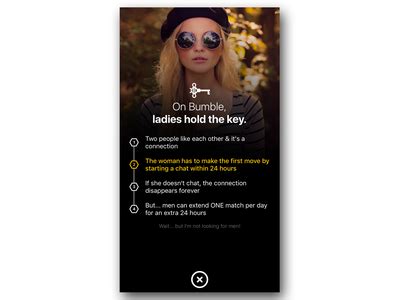Only they can initiate a conversation with a match, and if it doesn't happen within 24 hours, the match expires. How to use Bumble, the women-focused dating app that just ...