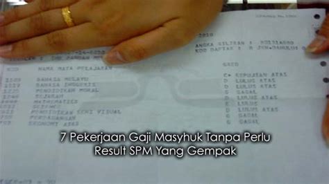 Kalau ada adik, anak saudara, kawan yang tengah down tu suruh mereka baca kerja di pelantar minyak sememangnya mampu memberi pulangan yang lumayan hatta sebagai seorang pekerja bawahan sekalipun. 7 Pekerjaan Gaji Masyhuk Tanpa Perlu Result SPM Yang ...