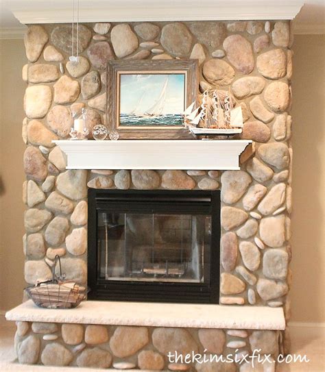 However, as the years went by we began to dislike the outdated look more and more so we finally decided to completely renovate the entire fireplace into a modern, yet traditional design. Exciting River Rock Fireplace Photo Inspiration | Painted ...