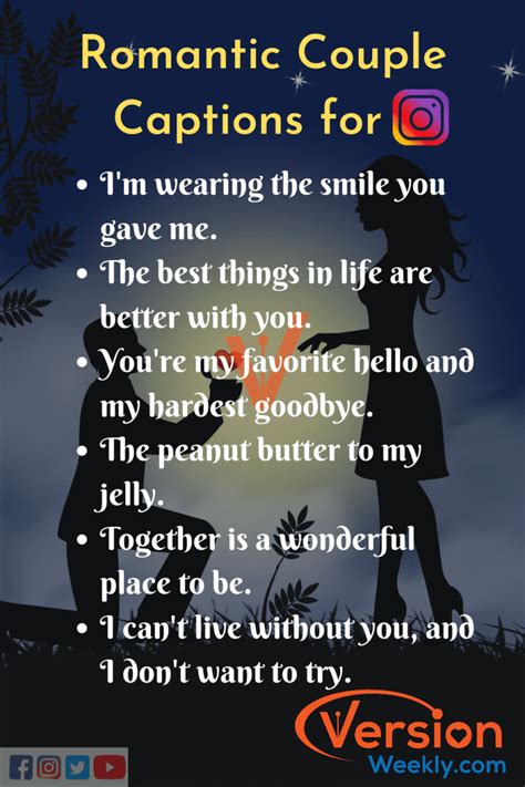 Romantic Instagram Captions for Couples | Funny & Cute ...