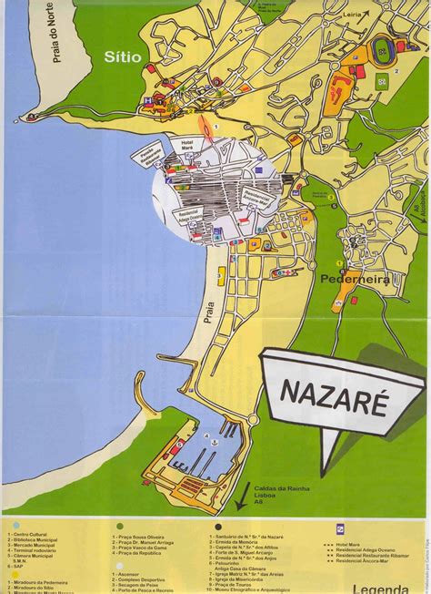 A espanha está dividida em 16 comunidades autônomas e duas cidades autônomas, ceuta e melilla. Mapas de Nazaré - Portugal | MapasBlog