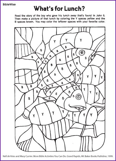 < back dltk's educational activities five little fishies coloring pages and tracer pages. Fill in Picture of Loaves and Fishes (Coloring Activity ...