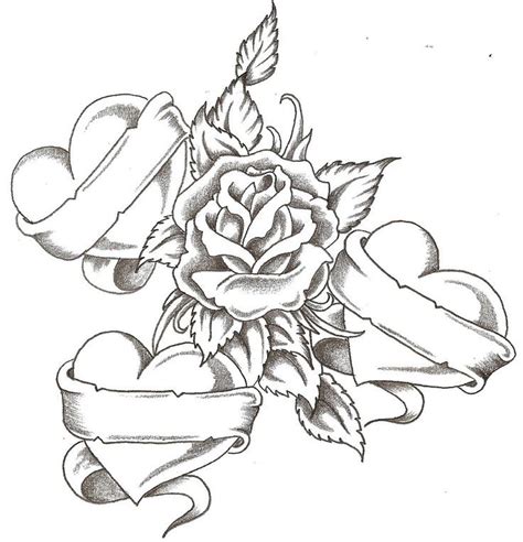 I think these would look lovely cut out and stuck along the bottom of a window to look like a window box display. Coloring Pages Of Roses And Hearts - Coloring Home