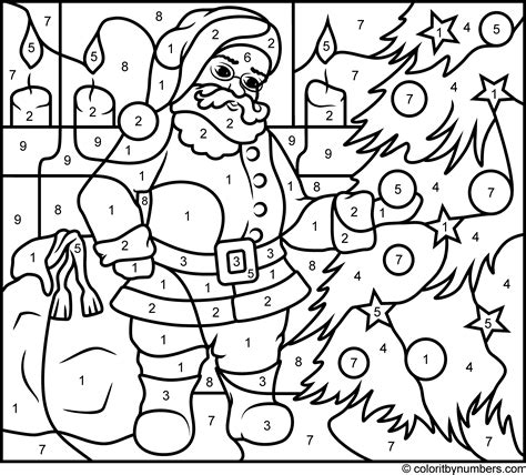 Christmas coloring grid worksheets gall… Santa Claus - Hard | Christmas present coloring pages, Christmas coloring pages, Christmas color ...