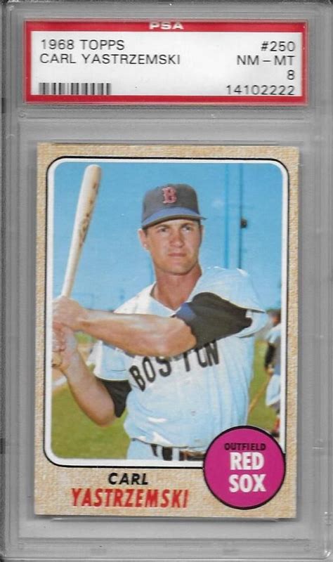 Maybe you would like to learn more about one of these? 1968 Topps CARL YASTRZEMSKI #250 PSA 8 NM-MT Redsox HOF ...