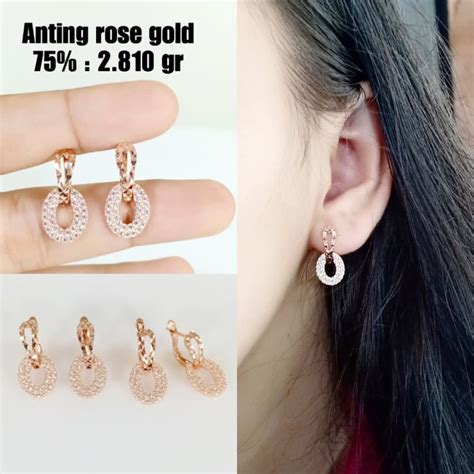 Check spelling or type a new query. Jual Anting Emas / Mas Rosegold 75% Beratt 2.810 Gram ...