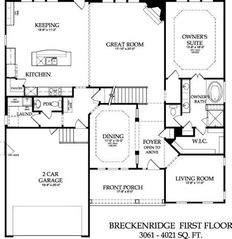 Floor plans for a custom built home. Floor Plan | Breckenridge | New Home in Scotts Creek | Pulte Homes | Floor plans, Pulte homes ...