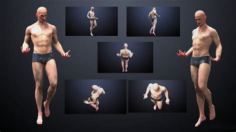 There are loads of poses including static, dynamic, and armed, and each pose is displayed on 4 angles. ArtStation - Male Pose Reference, Inspiring References