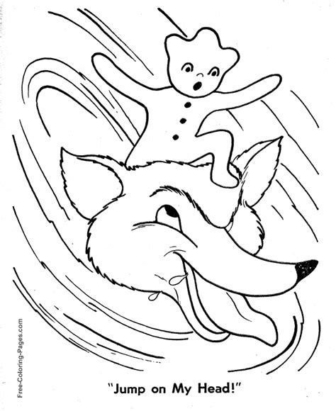 You can easily print or download them at your convenience. Fox and Gingerbread Man coloring page