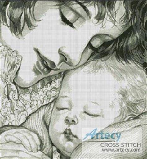 4 x 4 cross stitch free printable patterns for baby boys. Mother Holding Baby (Sepia) Cross Stitch Pattern by ...