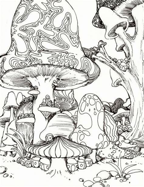 Thousands pictures for downloading and printing. Trippy Mushroom Coloring Page - Coloring Home