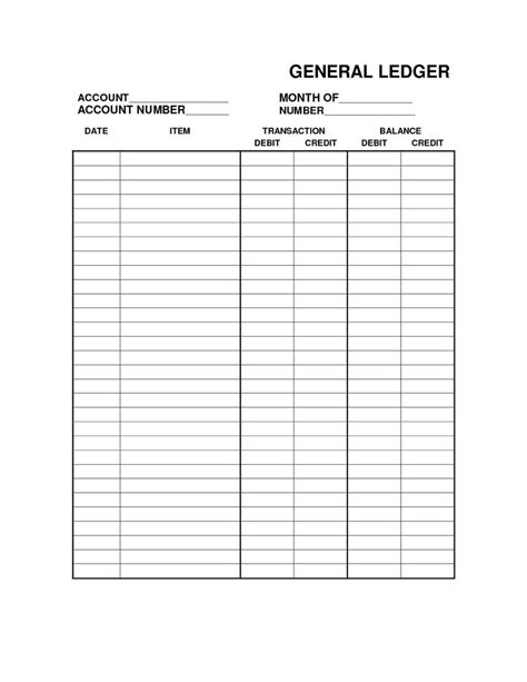Set up your expense accounts and record your monthly expenses with this accessible general ledger template. 5 Best Free Printable Ledger Balance Sheet - printablee.com