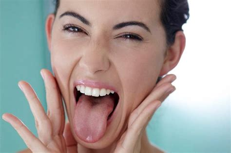Primarily denotes the tongue lolling out, often unintentionally. What your mouth can say about your health - Mirror Online