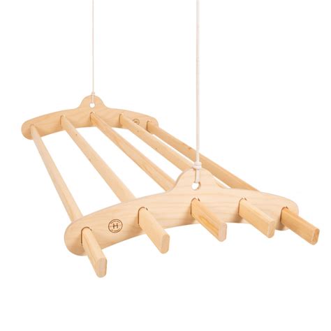 Wooden hanging clothes drying rack. 5 Lath Wooden Hanging Clothes Drying Rack or Pot Rack ...