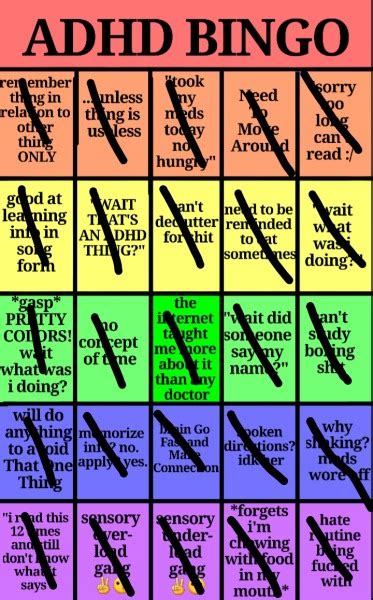 Adhd lordt hvor f er lorden. adhd bingo | Tumblr