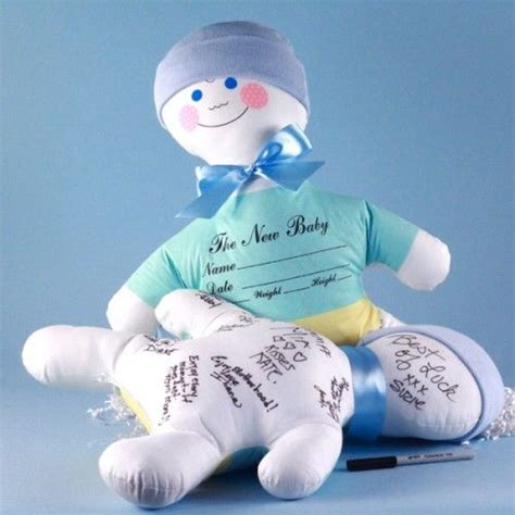 7 1/2in wide x 11in long x 12in tall. Baby Shower Keepsake Autograph Doll-Baby Boy Gift (With ...