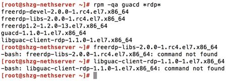 I try to update using yum. Guacamole shows error: Support for protocol RDP is not ...