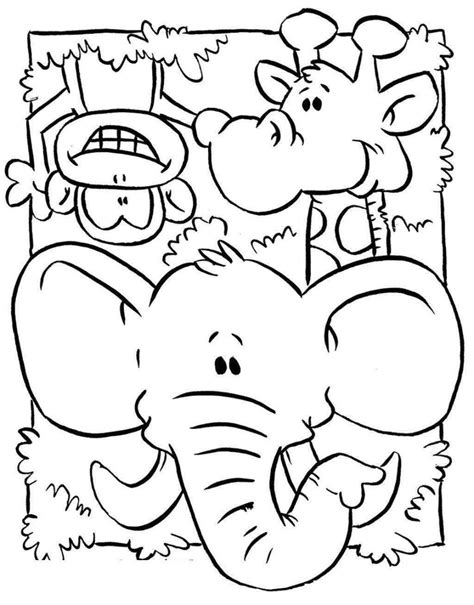 Download Jungle Animal Coloring Pages Jungle Animal Coloring Pages Animals Archives Images Free | Zoo ...