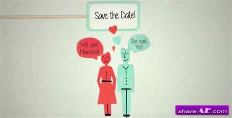 Create your own save the date cards to download, print or send online for free. wedding » free after effects templates | after effects ...