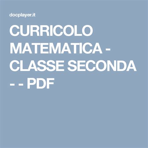 Esercizi di tecnologia ed informatica. CURRICOLO MATEMATICA - CLASSE SECONDA - - PDF | Matematica ...