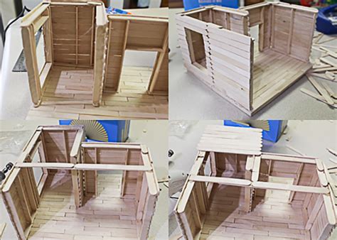 By adding more support sticks, kids can make. Popsicle Stick House Blueprints Free / Woodworking For ...