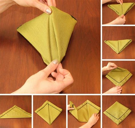5 originelle ideen deinen tisch dekorativ zu gestalten. Servietten falten zu Weihnachten - Die klassische Pyramide ...