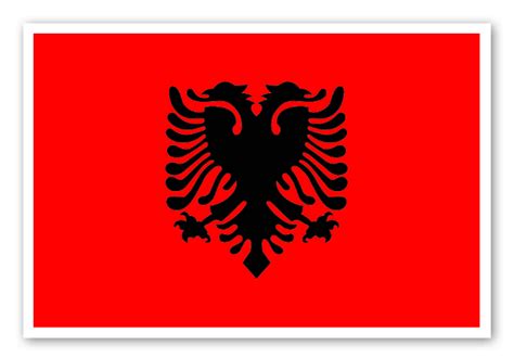 Free images of the flag of albania in various sizes. Albanien Flagge - StickerApp