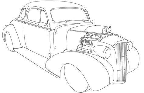 Easy car coloring of plymouth satellite, sport fury, superbird and road runner. Rat Rod Coloring Pages - Coloring Home