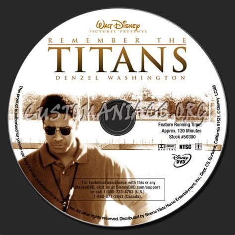 But remember the titans portrays the story and delivers the inspirational result with a passion and glory that will warm the hearts of all those dedicated remember the titans. Remember The Titans dvd label - DVD Covers & Labels by ...