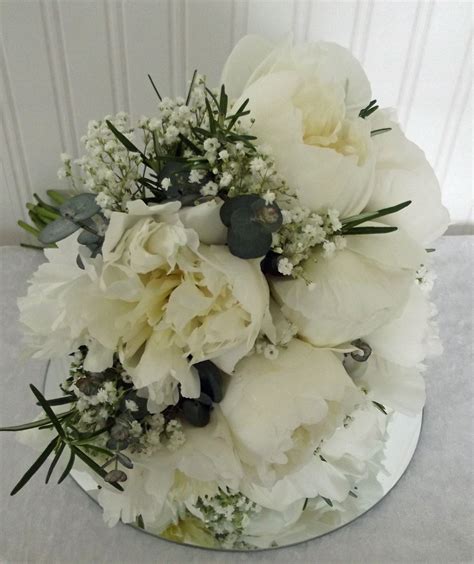 The peonies are better than many i looked at in craft stores, they came well packaged and was competitive on craft store prices, especially for the number of peonies in this bundle. White Peonies and Gypsophilia | Wedding bouquets, Wedding ...