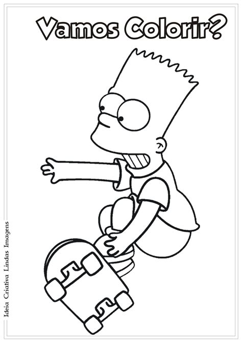 Este desenho é dedicado a todos os fãs da série animada os simpsons, em que cinco membros da família aparecem. Os Simpsons desenho para colorir
